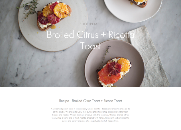 Sunday Suppers' recent redesign makes the most of Squarespace's elegant yet intuitive platform.