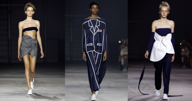 Three looks from the Spring 2016 collection (Photos: Getty Images).