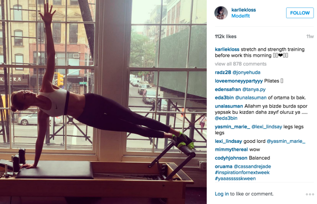 Karlie Kloss at ModelFIT. (Photo: Instagram/Karlie Kloss)