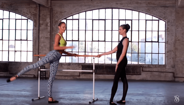 Candice Swanepoel and Mary Helen Bowers. (Photo: YouTube)