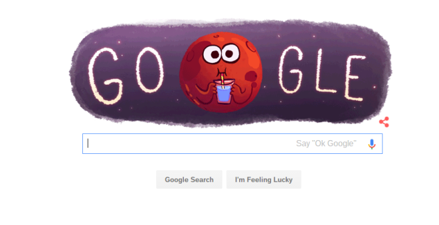 The Google homepage on the evening of September 28, 2015. (Image: screenshot)