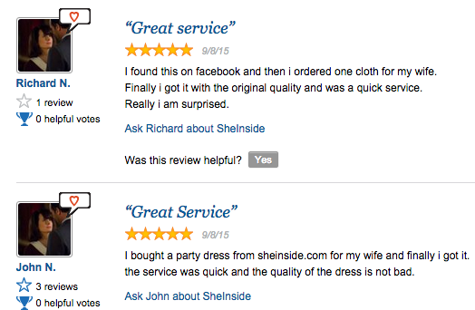 Shein customer outlet service reviews