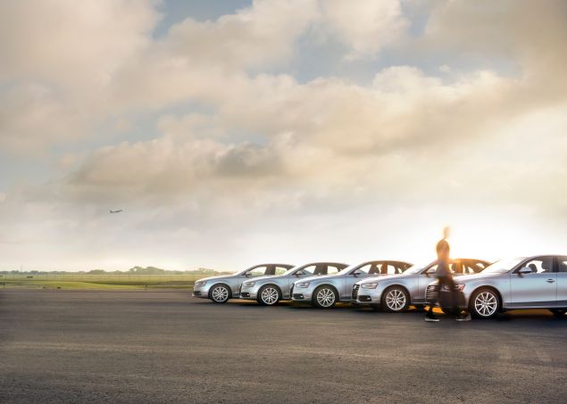 A sleek fleet of Silvercar Audi A4's (Photo: Courtesy Silvercar).