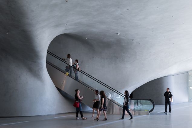 The exterior of the Broad Museum, which opened September 20 in downtown Los Angeles. (Photo: Iwan Baan/Courtesy the Broad Museum)