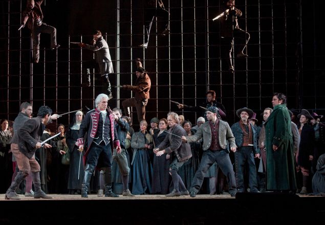 A scene from Verdi’s “Il Trovatore” with Dmitri Hvorostovsky as Count di Luna. Photo: Ken Howard/Metropolitan Opera Taken during the final dress rehearsal on Febraury 13, 2009 at the Metropolitan Opera in New York City.