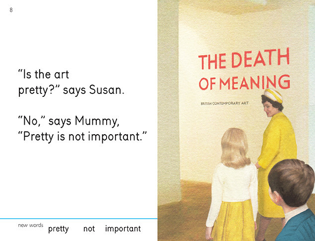 Miriam Elia's viral book perfectly parodies the 1960s Ladybird readers, with a twist of modern humor. (Image: wegotothegallery.com)