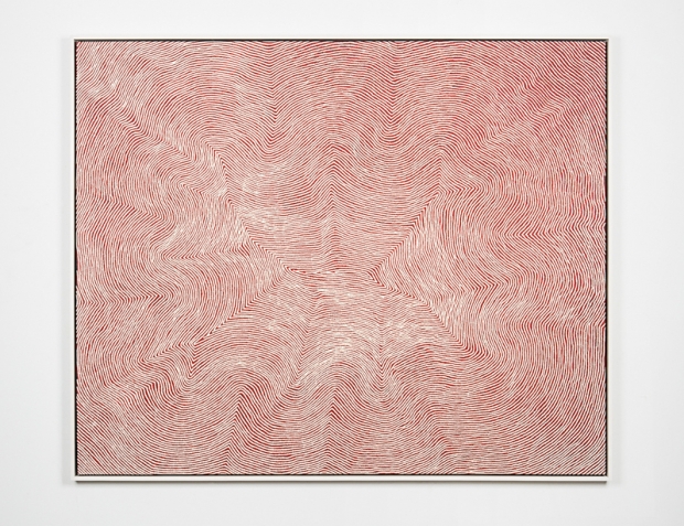 Warlimpirrnga Tjapaltjarri, Untitled, 2014. (Photo: Courtesy of Salon 94)