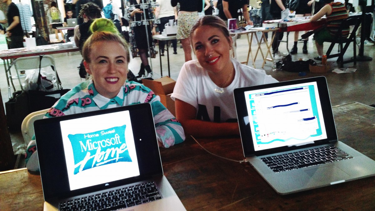 Claire and Emily make Internet inspired home goods. (Photo: Brady Dale for Observer)
