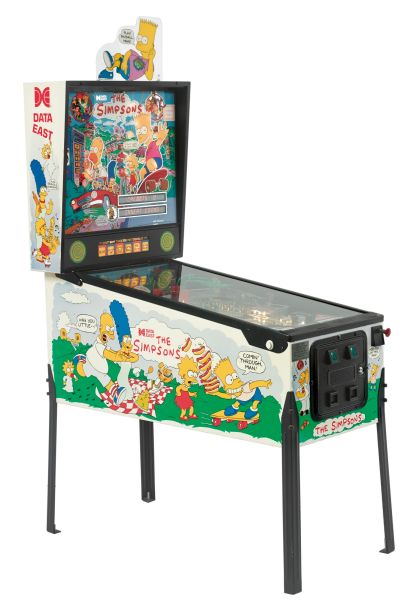 The Simpsons Data East Pinball Machine sold for $8,125 at Sotheby's "The Creative Genius of Sam Simon: A Lifetime of Memorabilia"