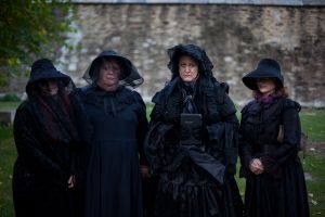 Costumed guests at Seabury Tredwell's 1865 funeral re-enactment, which ended at Marble Cemetery. (Michael Nagle for Observer)