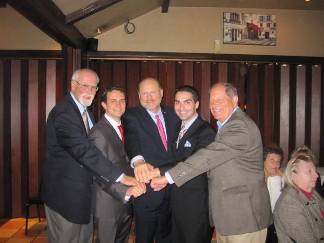 Former Minority Leader Thomas Ognibene, left, with former Congressman Robert Turner, right, Councilman Eric Ulrich, second from right, and former mayoral candidate Joseph Lhota (Photo: Facebook).