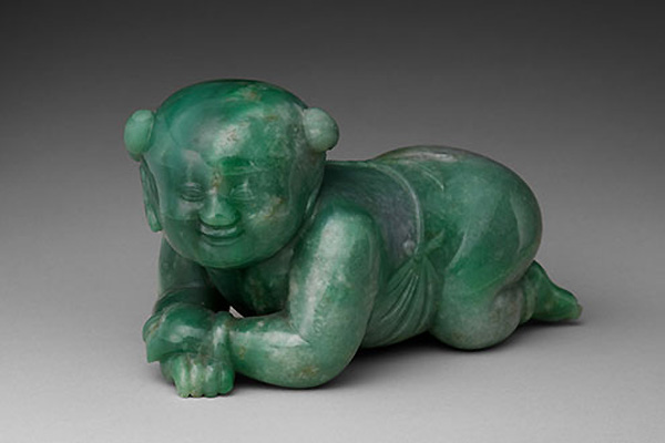 Pillow in the Form of an Infant Boy, Qing dynasty (1644–1911). Gift of Heber R. Bishop, 1902. (Photo: Courtesy The Metropolitan Museum of Art)