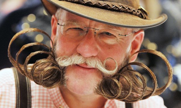 A participant in the German beard championships. (Photo: ULI DECK/AFP/Getty Images)