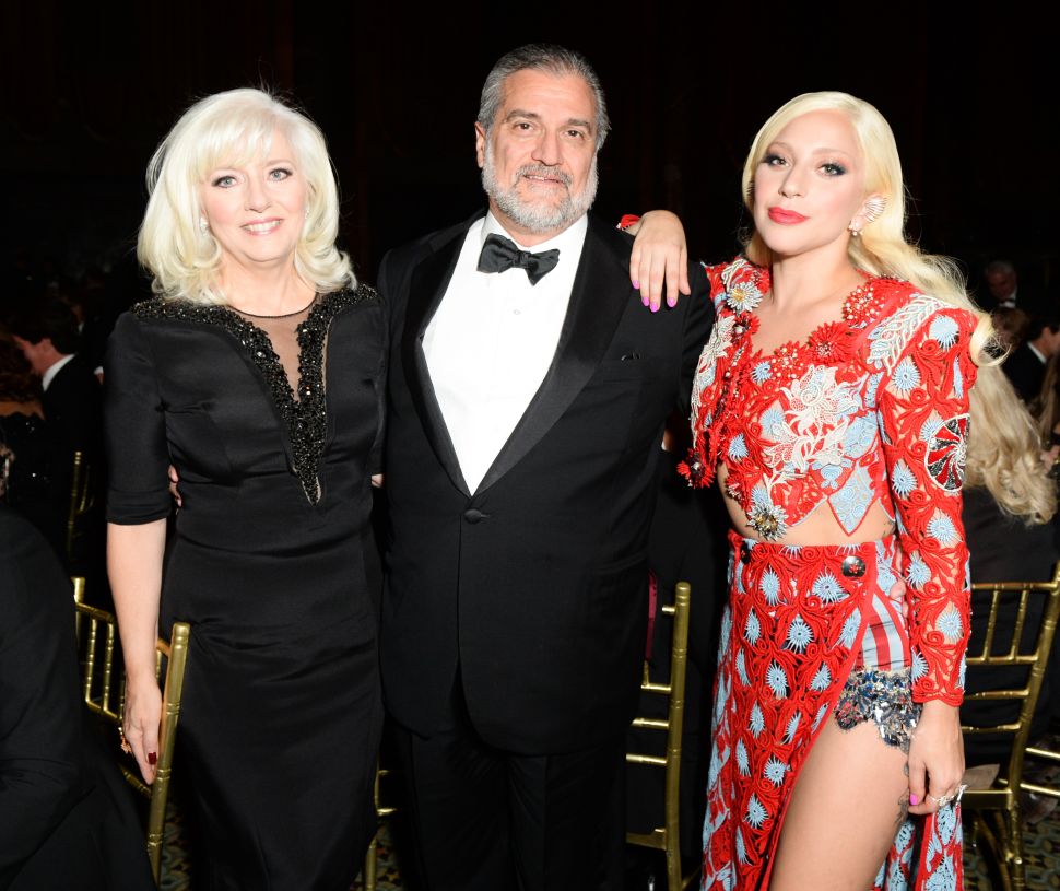 Cynthia Germanotta, Joe Germanotta, Lady Gaga (Photo: Joe Schildhorn for BFA).