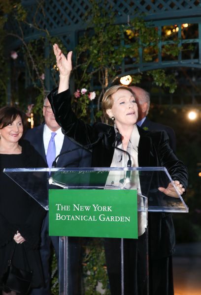 Ms. Andrews giving remarks during the cocktail hour held at the Rose Garden. (Photo: Kelly Taub/BFA.com)