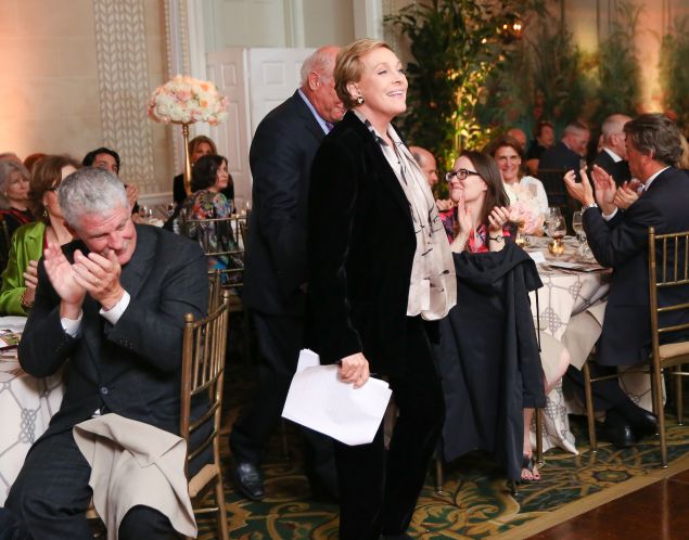Julie Andrews at the New York Botanical Garden's Rose Garden Dinner. Ms. Andrews and Rose Garden curator Stephen Scanniello were honorees this year. (Photo: Kelly Taub/BFA.com)