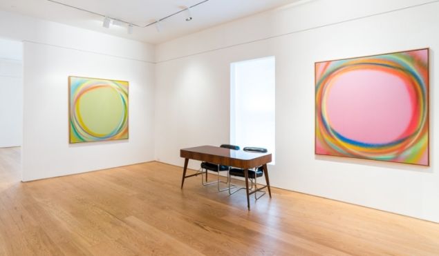 Installation view, Dan Christensen-Paintings 1970-1989 at Leslie Feely Gallery.