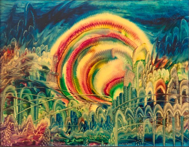A painting by Eugene Von Bruenchenhein. (Photo: Courtesy the Outsider Art Fair)