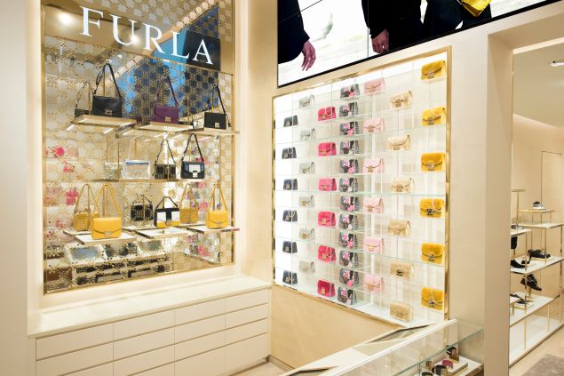 Handbags on display at Furla's flagship boutique (Photo: Courtesy Furla).