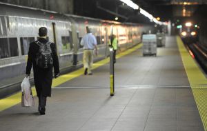 A MTA train in Grand Central Station. (Photo: Timothy Clary/Getty Images)