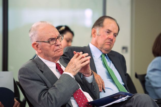 WASHINGTON, DC - SEPTEMBER 9: (L-R) Former Congressman Lee Hamilton, left, and ex-New Jersey Gov. Thomas Kean, right, co-chaired the 9/11 Commission (Photo: Drew Angerer for Getty Images)