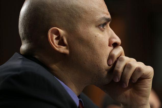 WASHINGTON, DC - DECEMBER 09: Sen. Cory Booker (D-NJ) testifies before the Senate Judiciary Committee's Constitution, Civil Rights and Human Rights Subcommittee December 9, 2014 in Washington, DC. The subcommittee heard testimony on the topic of "The State of Civil and Human Rights in the United States." (Photo by Win McNamee/Getty Images)