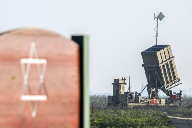 A picture shows an Iron Dome defence system, designed to intercept and destroy incoming short-range rockets and artillery shells, in the Israeli-annexed Golan Heights on January 20, 2015, two days after an Israeli air strike killed six Hezbollah members in the Syrian-controlled side of the Golan Heights. The strike on Syria killed an Iranian general, Tehran confirmed on January 19, as thousands of supporters of Lebanon's Hezbollah gathered to bury one of the six fighters killed in the same raid. AFP PHOTO / JACK GUEZ (Photo credit should read JACK GUEZ/AFP/Getty Images)