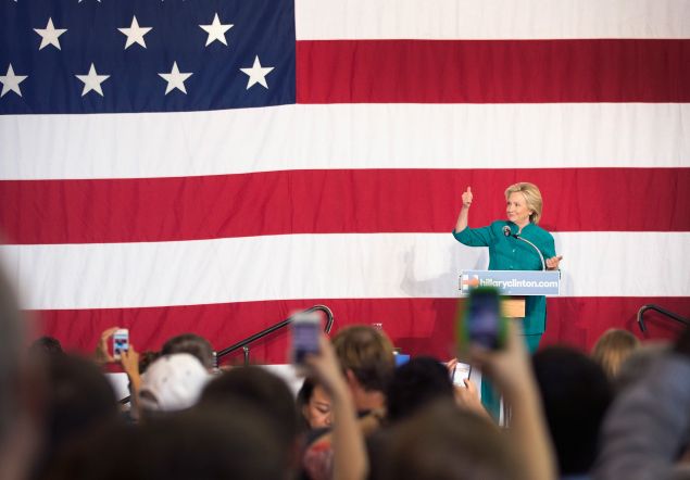 Hillary Clinton in Iowa. (Photo: Scott Olson/Getty Images)