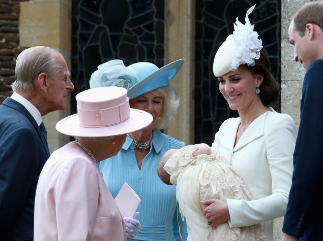The lovely headwear at Princess Charlotte's christening. (Photo: Chris Jackson/Getty Images)