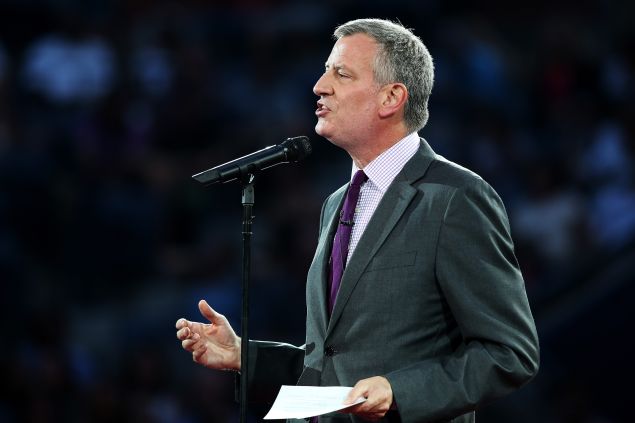 Mayor Bill de Blasio. (Photo: Matthew Stockman/Getty Images)