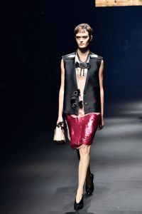 PARIS, FRANCE - OCTOBER 01: A model walks the runway during the Lanvin show as part of the Paris Fashion Week Womenswear Spring/Summer 2016 on October 1, 2015 in Paris, France. (Photo by Pascal Le Segretain/Getty Images)