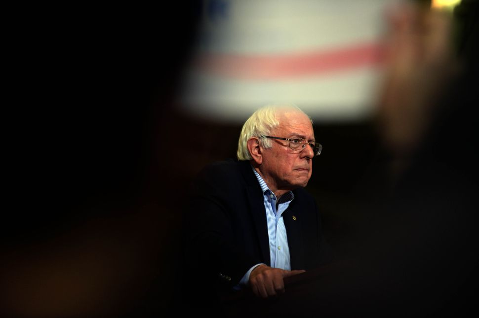 BOSTON, MA - OCTOBER 3: Democratic Presidential candidate Bernie Sanders speaks during a rally at the Boston Convention and Exhibition Center October 3, 2015 in Boston, Massachusetts. Thousands of people attended the rally, one of the biggest in recent state history for a politician. (Photo by Darren McCollester/Getty Images) *** Local Caption *** Bernie Sanders