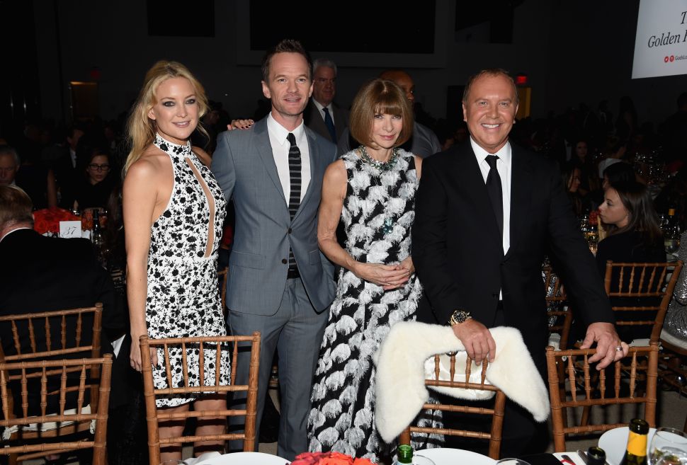 Kate Hudson, Neil Patrick Harris, Anna Wintour, Michael Kors (Photo by Nicholas Hunt/Getty Images for Michael Kors).