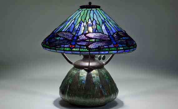 A dragonfly shade on a rare mosaic base (Photo: Courtesy of Lillian Nassau LLC)