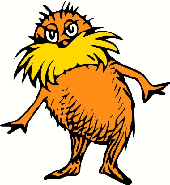 The bossy and mossy Lorax.