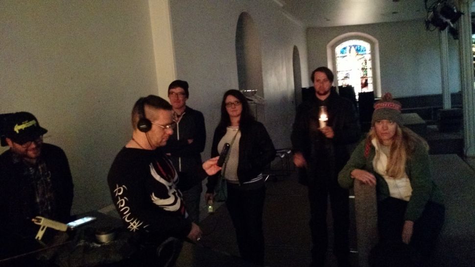 Listening for ghosts on a Saturday morning. (Photo: Brady Dale for Observer)