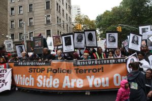 The banner that led the march