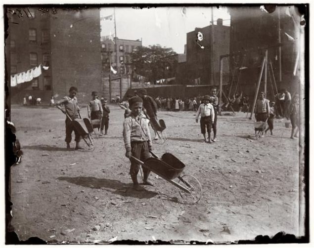 Jacob A. Riis, Children’s Playground, Poverty Gap,1892. Courtesy Museum of the City of New York, Gift of Roger William Riis