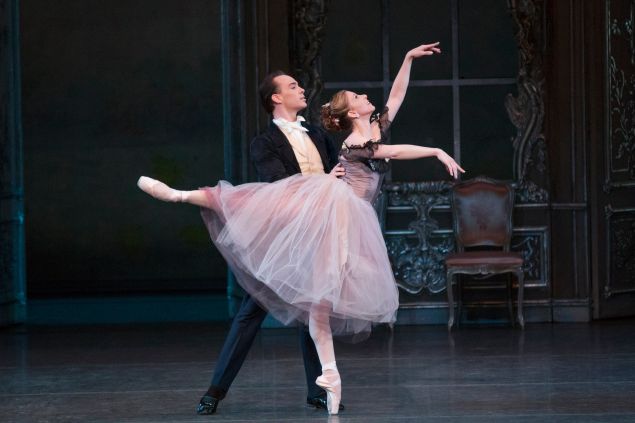 Jennie Somogyi and Tyler Angle, George Balanchine's Liebeslieder Walzer. (Photo: © The George Balanchine Trust, New York City Ballet, photo by Paul Kolnik)