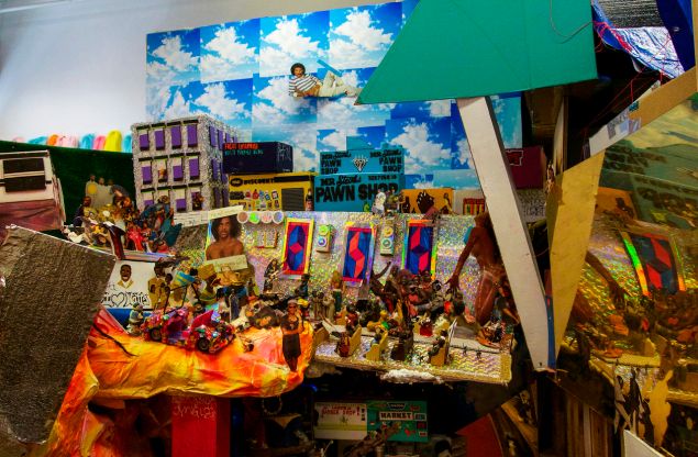 A detail of Lauren Halsey's Kingdom Splurge, 2013. (Photo: Courtesy of the Rema Hort Mann Foundation)