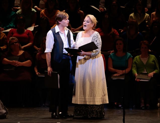 Deborah Voigt and Hunter Parrish in The Pirates of Penzance. (Photo: Erin Baiano)