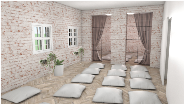A digital rendering of what MNDFL's studio will look like. (Photo: MNDFUL)