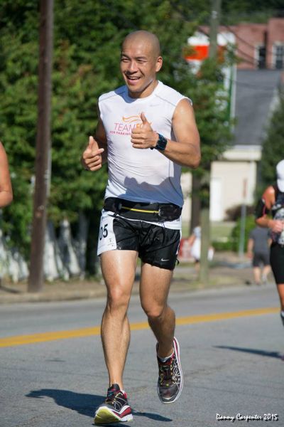 Mr. Choi mid-run. (Photo: Courtesy of Jimmy Choi)