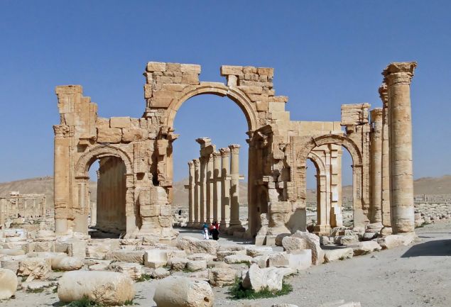 The Arch of Triumph in Palmyra.