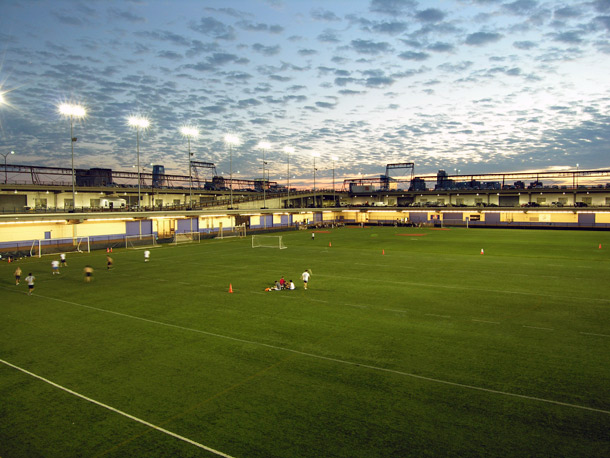 A Pier 40 playing field. (Hudson River Park Trust.)