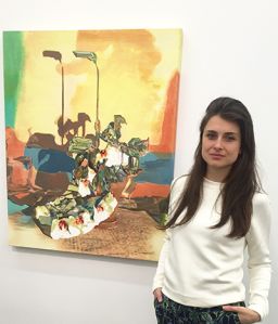 Rachel Rossin and "Orchids Belly-Up," 2015. (Photo: Courtesy of the artist)