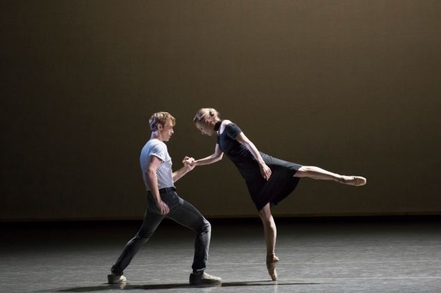 Sara Mearns and Adrian Danchig-Waring in Kim Brandstrup's Jeux. (Photo: Courtesy New York City Ballet, by Paul Kolnik)