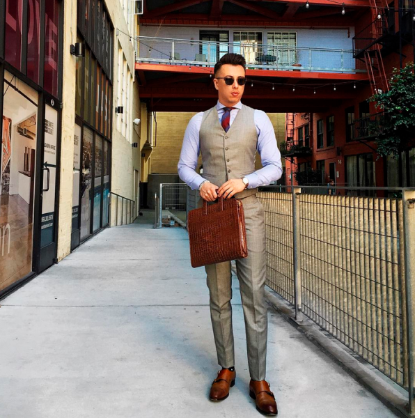 Mr. Scott models a layered look. (Photo: Instagram/Blake Scott)