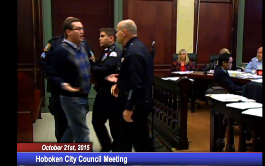 David Lieber was one of two Hoboken residents ejected from the city council meeting after mentioning Grossbard.