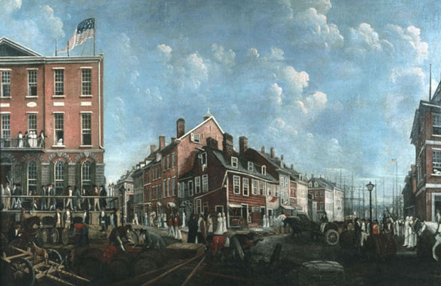 Francis Guy's painting of Tontine Coffee House (Wall Street), 1797. (Photo: Wikimedia Commons)